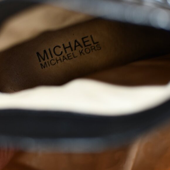 Leather Zipper Michael Kors Peep Toe Heels Peep Toe Booties Size 8 - Picture 8 of 11